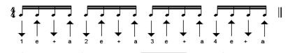 Two measures of half notes